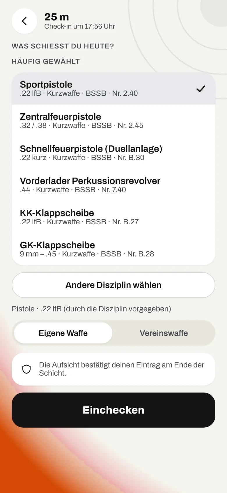 Check-in am Stand per QR-Code (Beispieldaten)