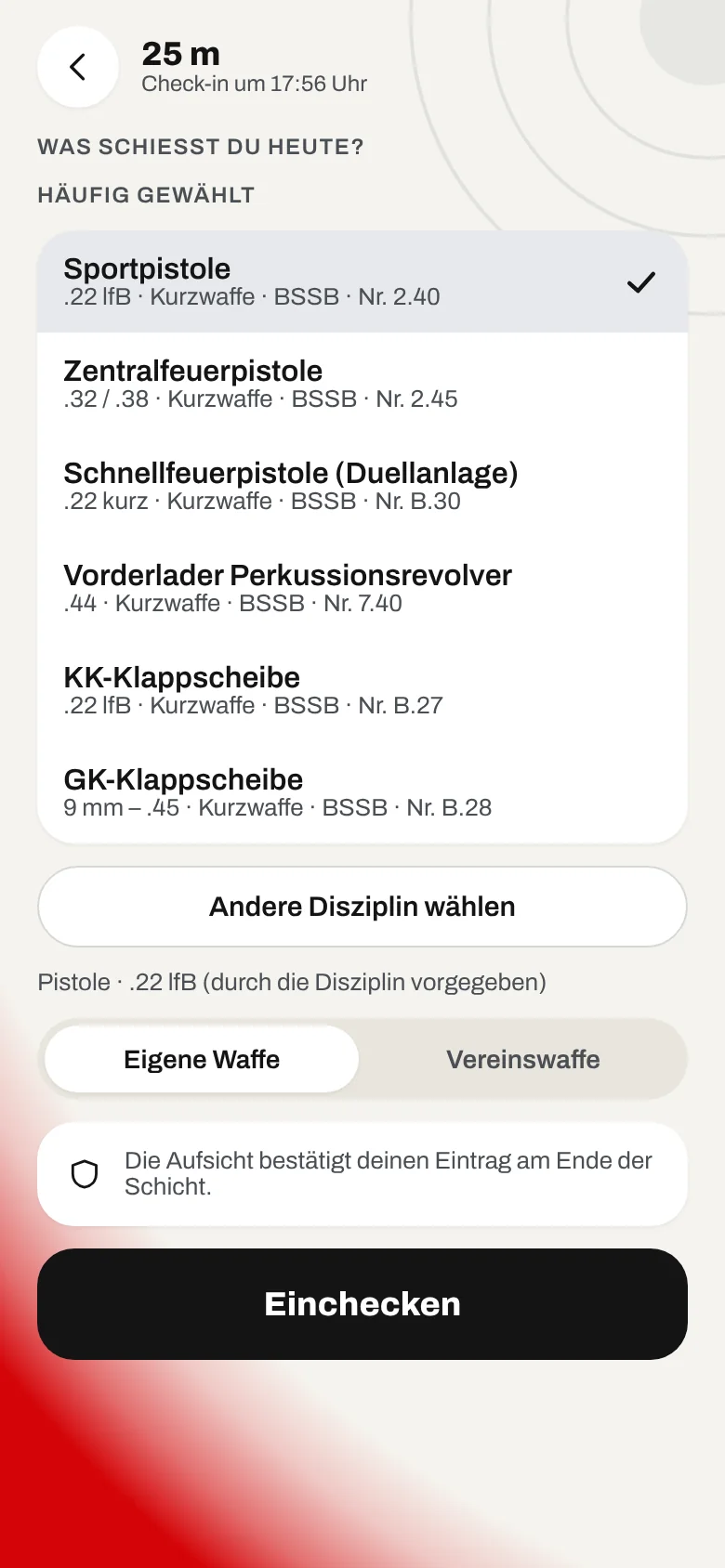 Check-in am Stand per QR-Code (Beispieldaten)